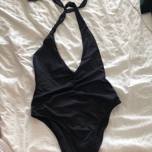 ASOS black one piece swimsuit